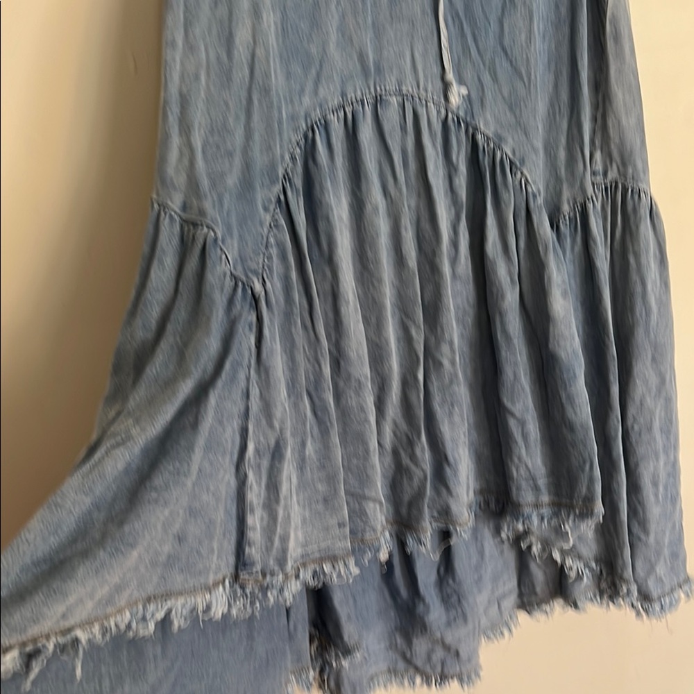 Catherine Malandrino Blue Jean like Smocked Ruffled Dress - Picture 11 of 11